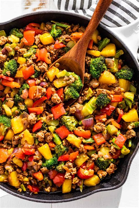 easy ground pork stir fry.